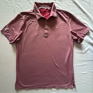 TravisMathew Polo Shirt Mens XL Faded Burgundy Performance Golf Shirt Turtle Bay